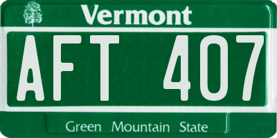 VT license plate AFT407