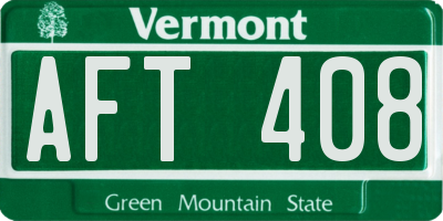 VT license plate AFT408