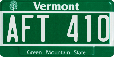 VT license plate AFT410