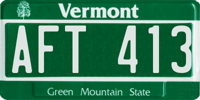 VT license plate AFT413