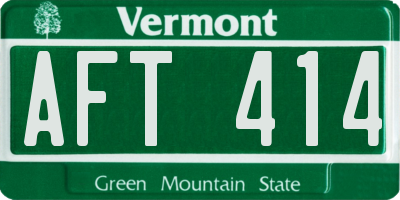 VT license plate AFT414