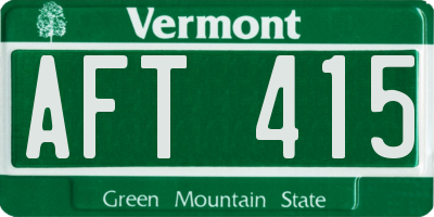 VT license plate AFT415