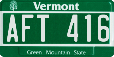 VT license plate AFT416
