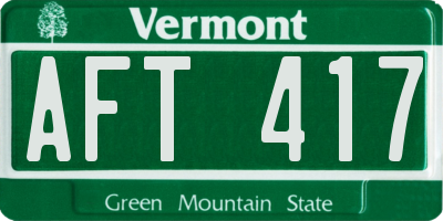 VT license plate AFT417