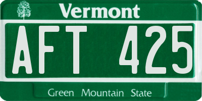 VT license plate AFT425