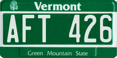 VT license plate AFT426