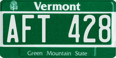 VT license plate AFT428