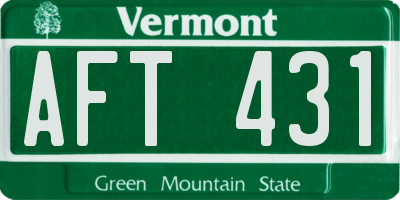 VT license plate AFT431