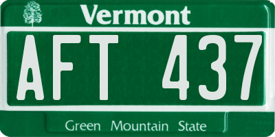 VT license plate AFT437