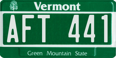VT license plate AFT441