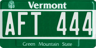 VT license plate AFT444
