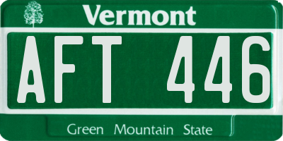 VT license plate AFT446