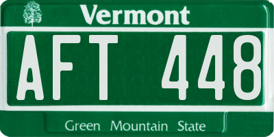 VT license plate AFT448