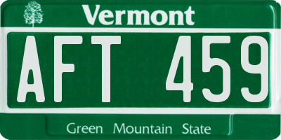 VT license plate AFT459