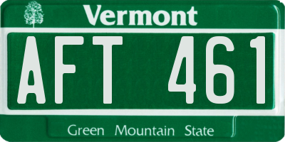 VT license plate AFT461