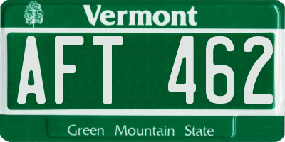 VT license plate AFT462