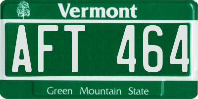 VT license plate AFT464