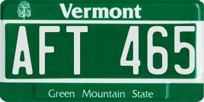 VT license plate AFT465
