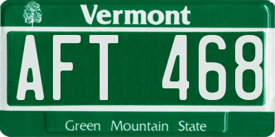 VT license plate AFT468