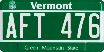 VT license plate AFT476