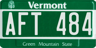 VT license plate AFT484
