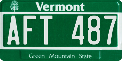 VT license plate AFT487
