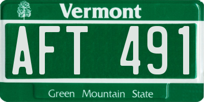 VT license plate AFT491