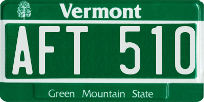 VT license plate AFT510