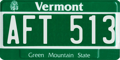 VT license plate AFT513