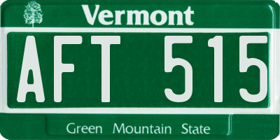 VT license plate AFT515