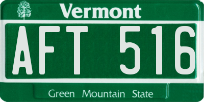 VT license plate AFT516
