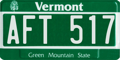 VT license plate AFT517