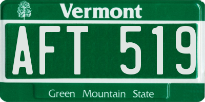 VT license plate AFT519