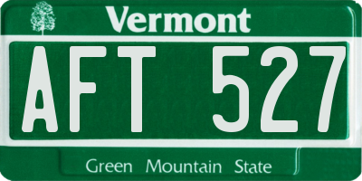 VT license plate AFT527