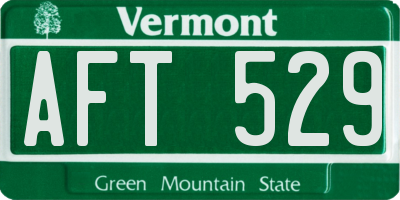 VT license plate AFT529