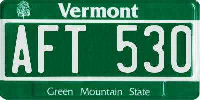 VT license plate AFT530