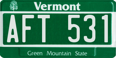 VT license plate AFT531