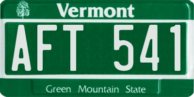 VT license plate AFT541