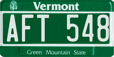 VT license plate AFT548
