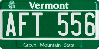 VT license plate AFT556