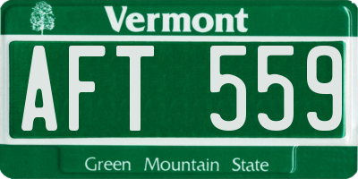 VT license plate AFT559