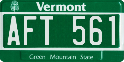 VT license plate AFT561