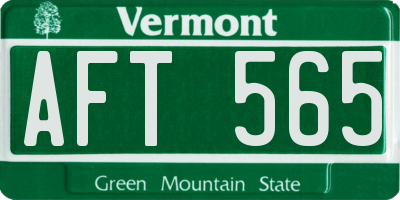 VT license plate AFT565