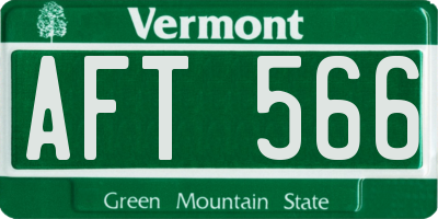 VT license plate AFT566