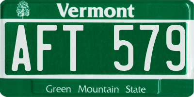 VT license plate AFT579