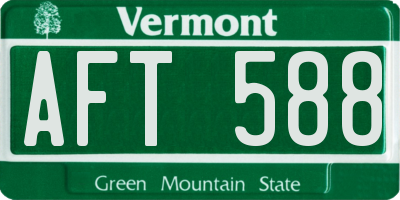 VT license plate AFT588