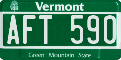 VT license plate AFT590