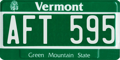 VT license plate AFT595