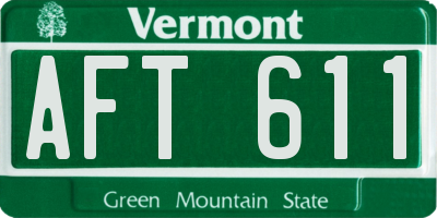 VT license plate AFT611