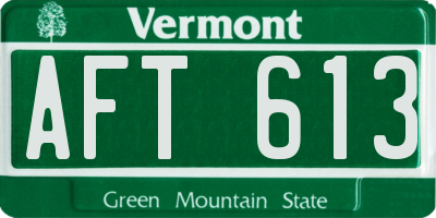 VT license plate AFT613